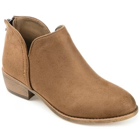 Journee Collection Shoes - NiB Journee Women's Livvy Slip On Heeled Ankle Boots Taupe Size 6 M $70 RY1430